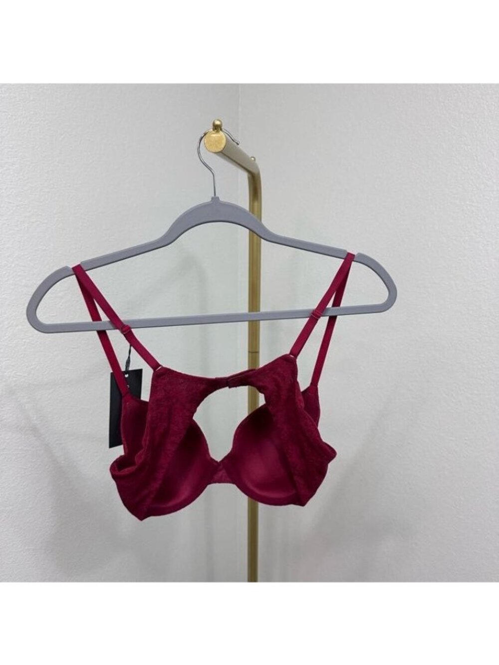 Savage X Fenty Underwire Red Padded Lace Bra Adjustable Strap Womens sz 34C NEW - Picture 6 of 6